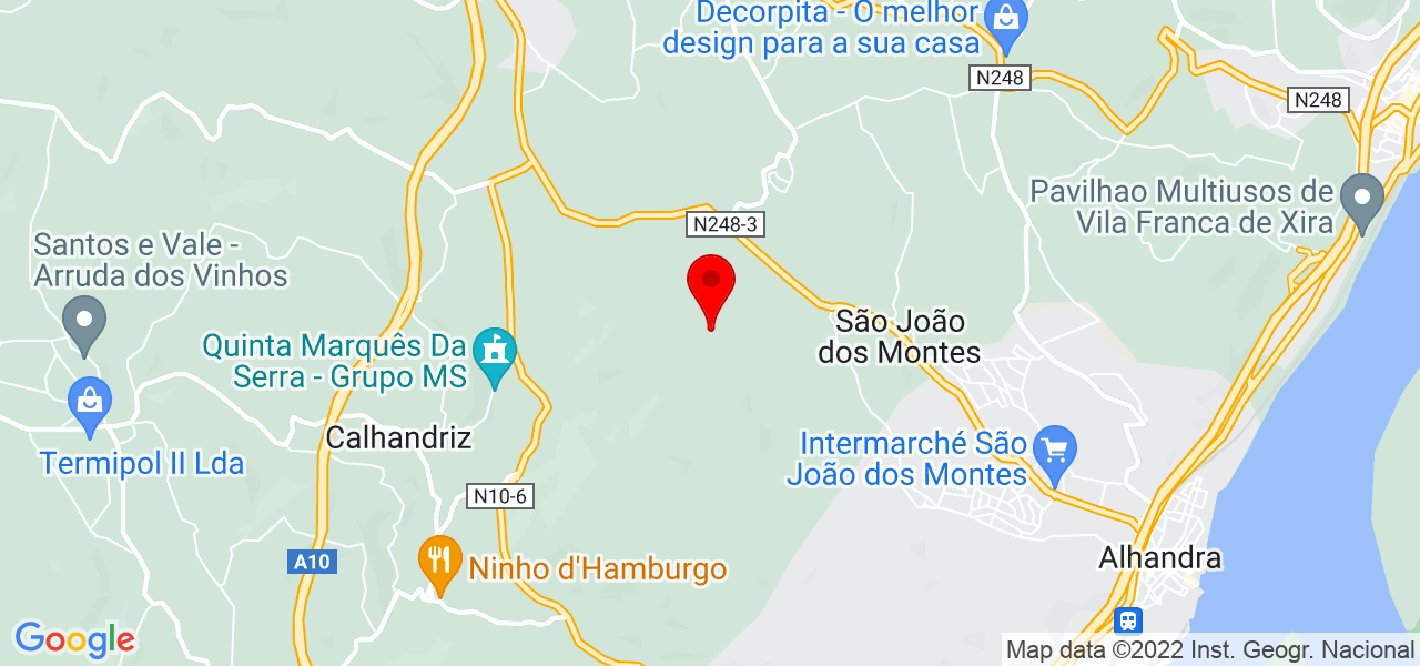 Sigilo Virtual - Lisboa - Vila Franca de Xira - Mapa