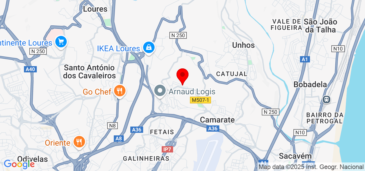 Andreya Moura - Lisboa - Loures - Mapa