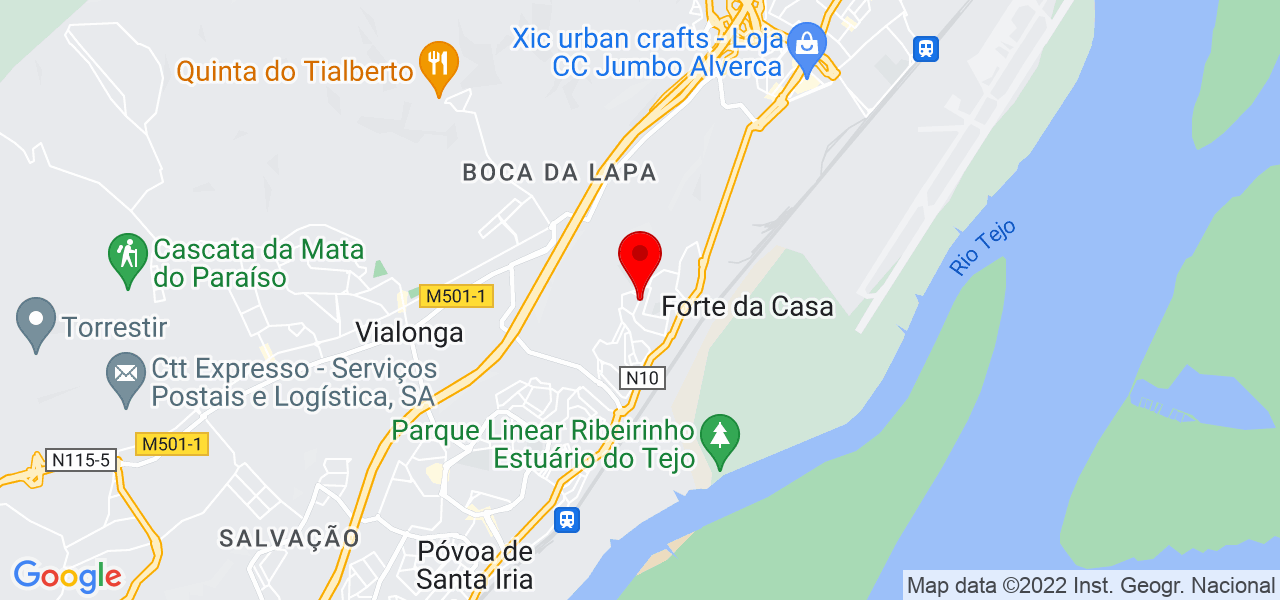 Catarina Valente - Lisboa - Vila Franca de Xira - Mapa
