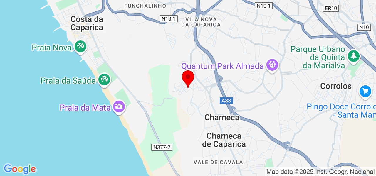 Aas. manutenção em construção - Setúbal - Almada - Mapa