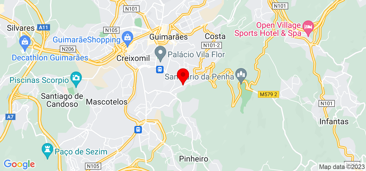Cristina Freitas - Braga - Guimarães - Mapa
