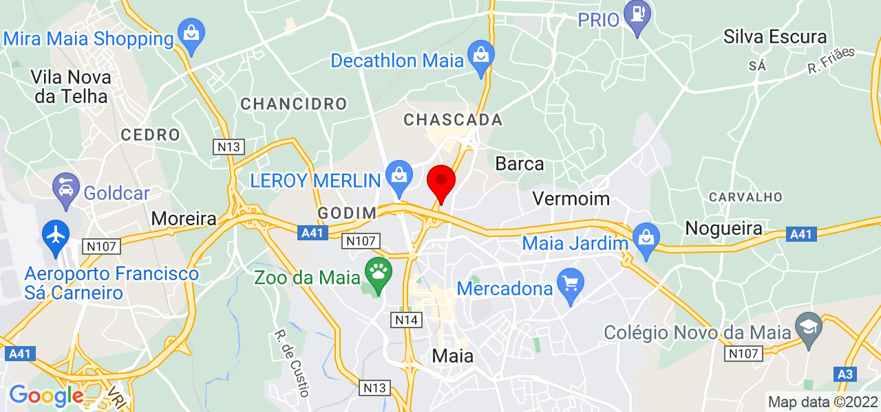 Elisabete Valadares - Porto - Maia - Map