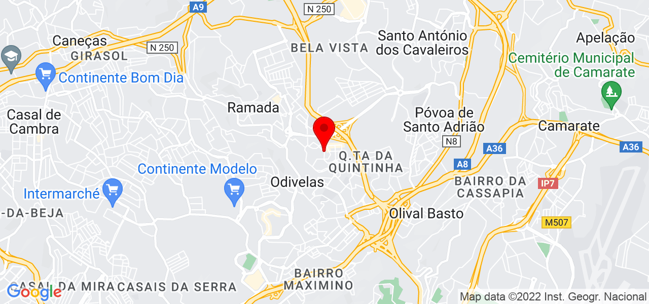 Milene Mendes - Lisboa - Odivelas - Map