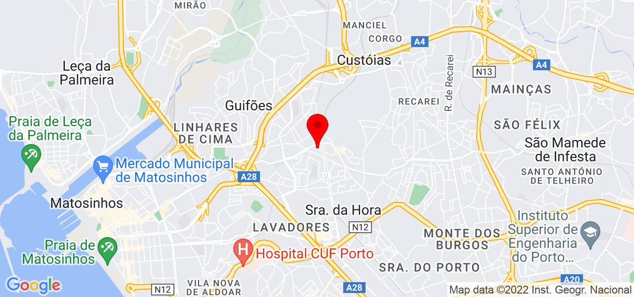 Carmo ser&ocirc;dio - Porto - Matosinhos - Mapa