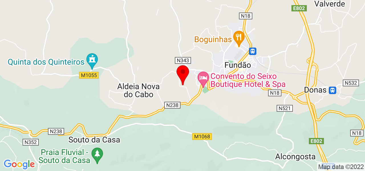 Joana Ramos - Castelo Branco - Fundão - Mapa