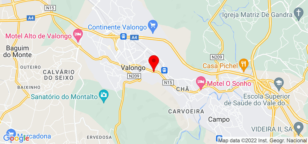 Maria da Concei&ccedil;&atilde;o Carvalho - Porto - Valongo - Mapa
