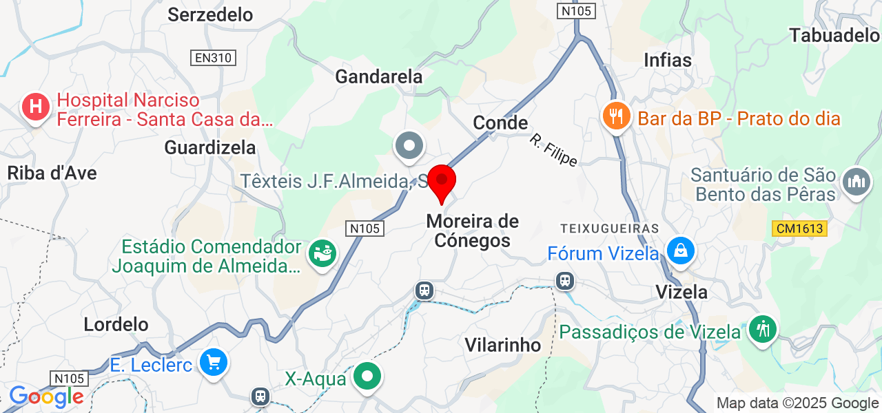 RCD Servi&ccedil;os - Braga - Guimarães - Mapa