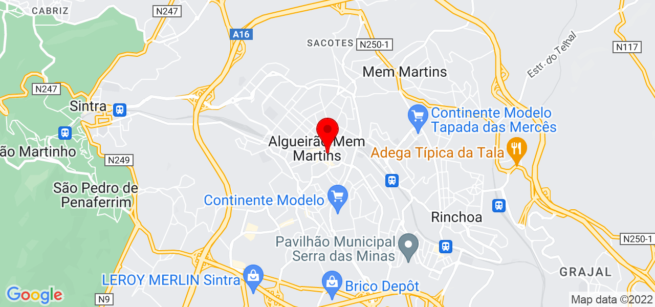 In&ecirc;s Paiva - Lisboa - Sintra - Mapa