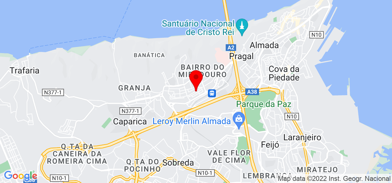 Gabriela Mello - Setúbal - Almada - Mapa