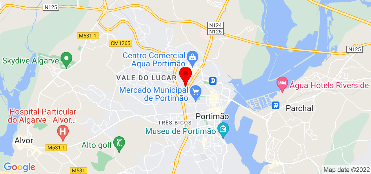 Mar&iacute;a - Faro - Portimão - Mapa