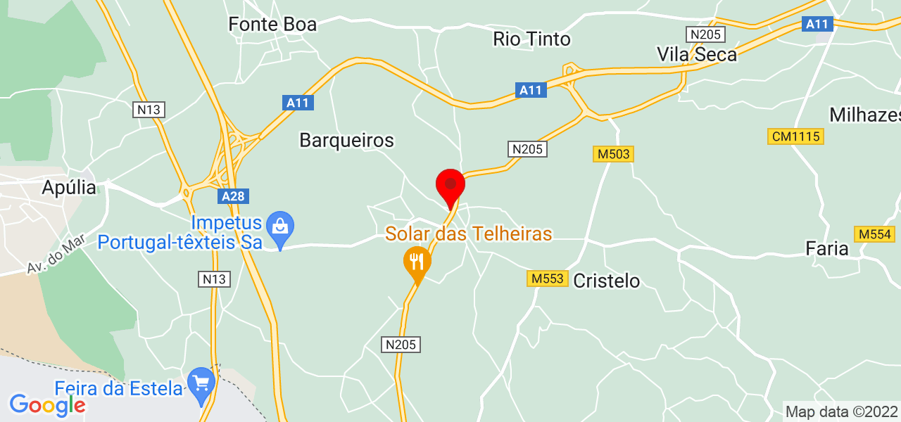 Eunice - Braga - Barcelos - Mapa