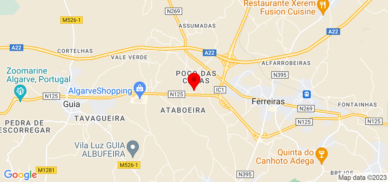 ClikeDecore remodela&ccedil;&atilde;o - Faro - Albufeira - Mapa