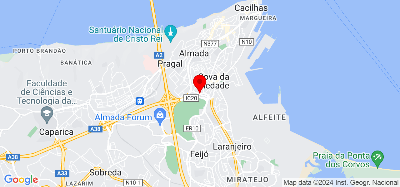 Rui Sequeira - Mec&acirc;nica Autom&oacute;vel - Setúbal - Almada - Mapa