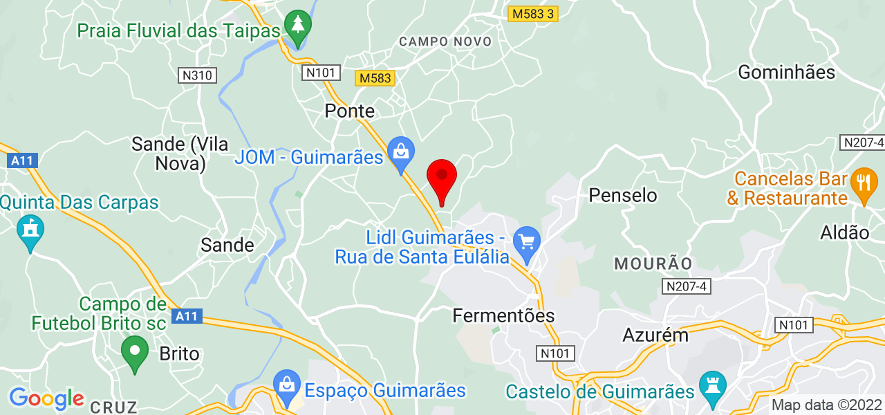 Carolina Mendes - Braga - Guimarães - Mapa