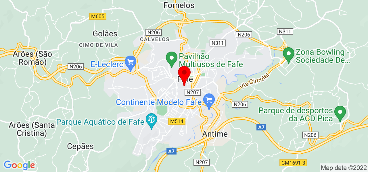 Maria Monteiro - Braga - Fafe - Mapa