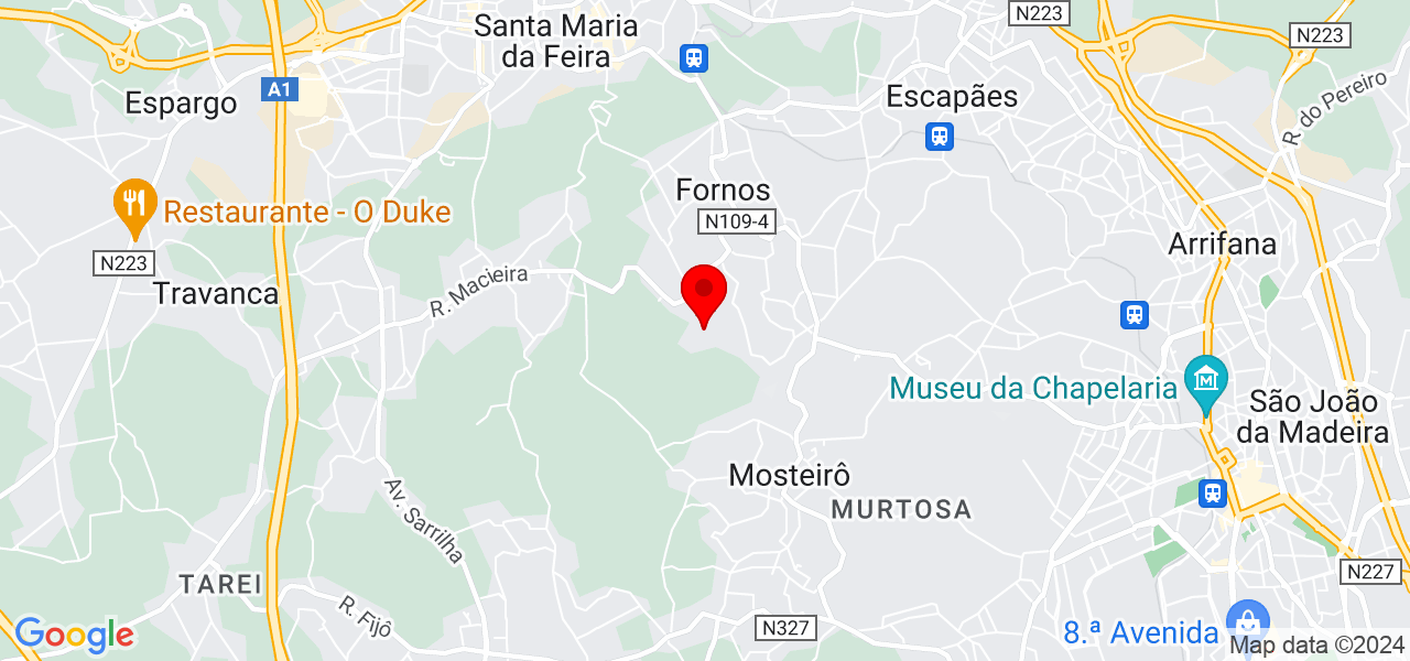 Anna Soares - Aveiro - Santa Maria da Feira - Mapa
