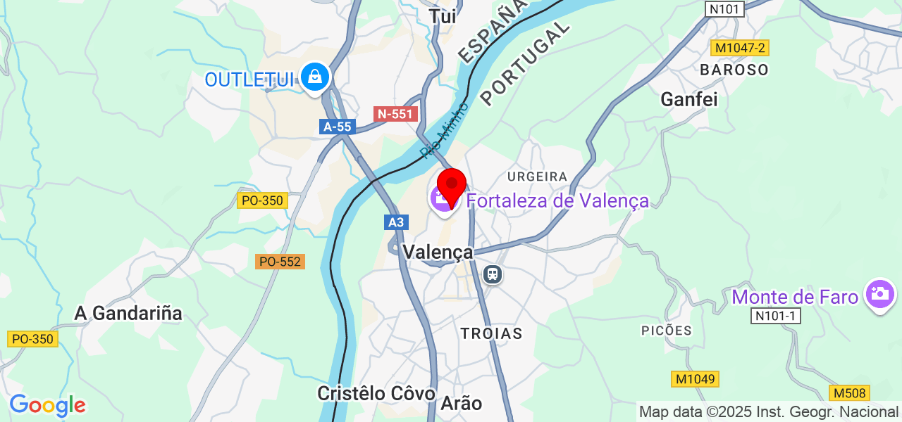 Beca - Viana do Castelo - Valença - Map