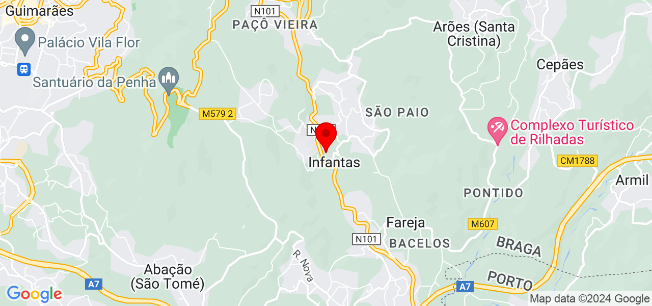 Luzes de Apolo - Braga - Guimarães - Map