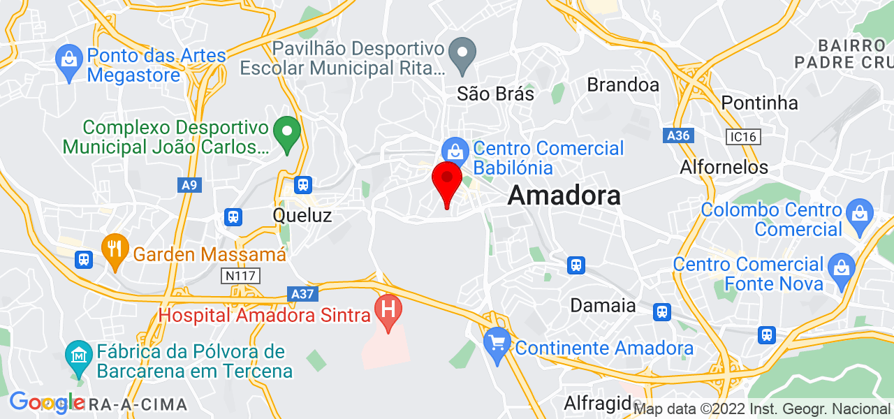 Daniel Cen&aacute;culo - Lisboa - Amadora - Mapa
