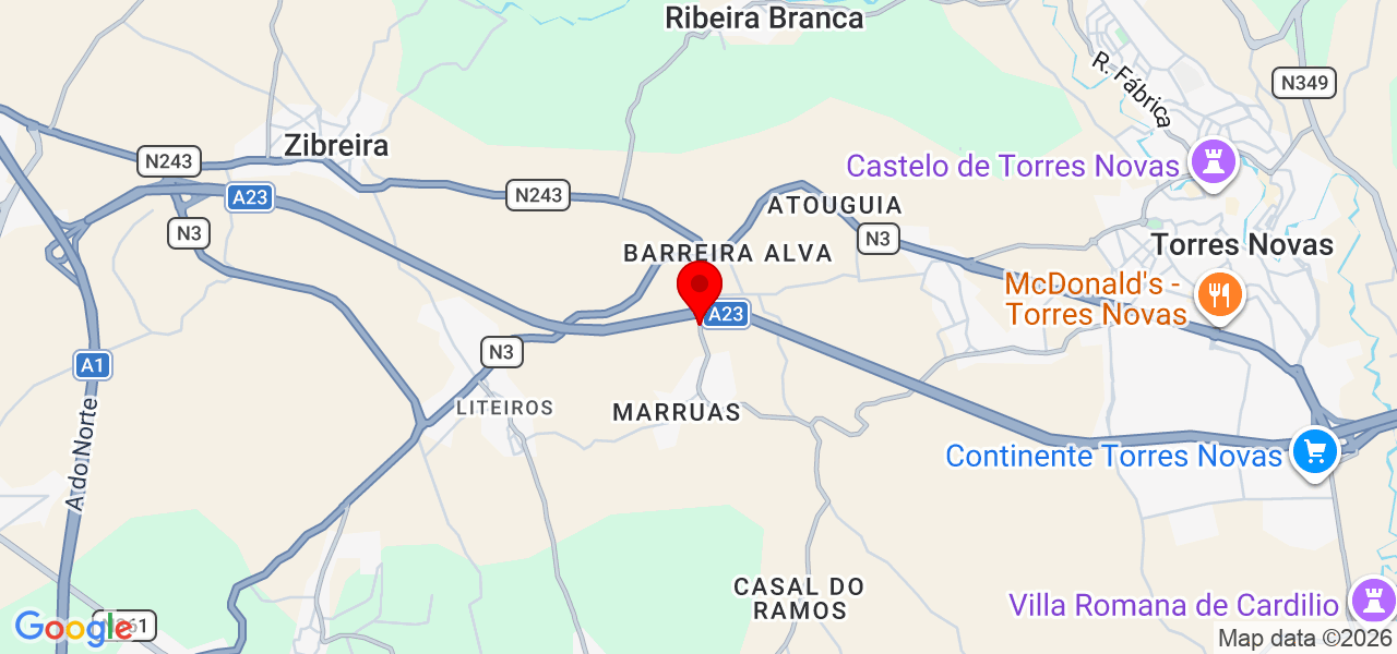 Castelinho Constru&ccedil;&atilde;o e Remodela&ccedil;&atilde;o - Santarém - Torres Novas - Map