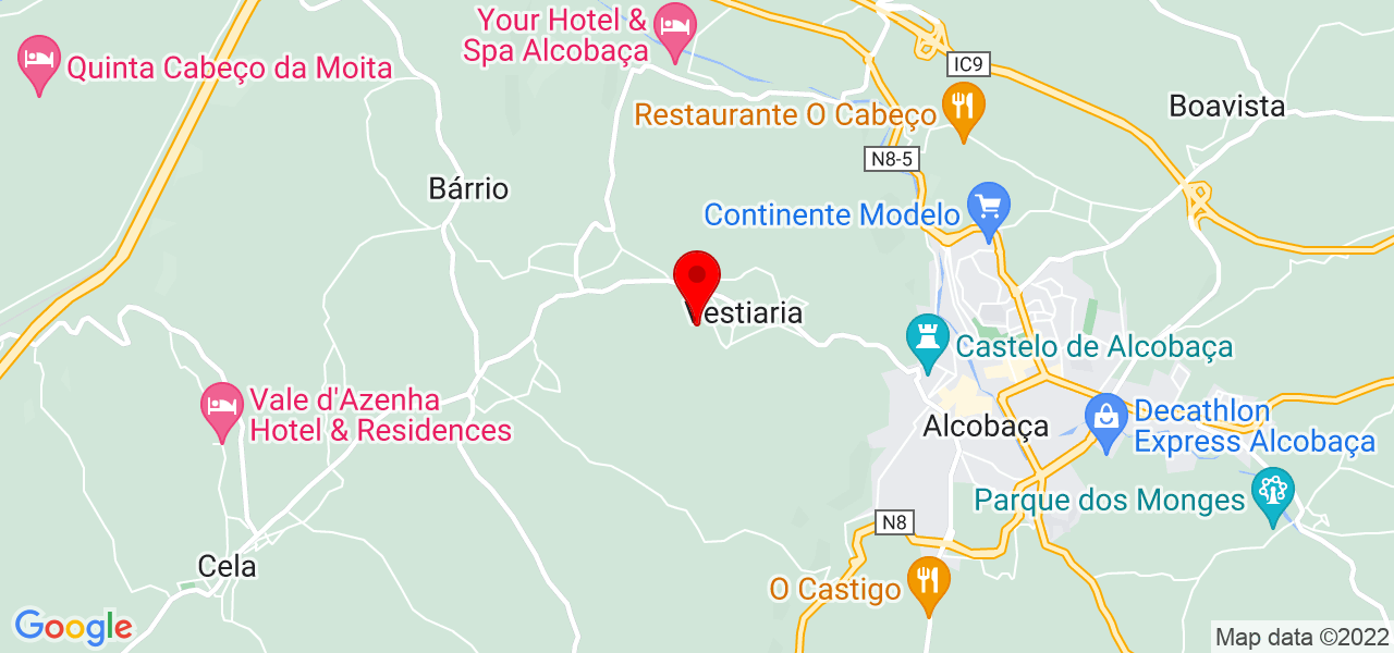 Andr&eacute; Xavier Teixeira - Leiria - Alcobaça - Mapa