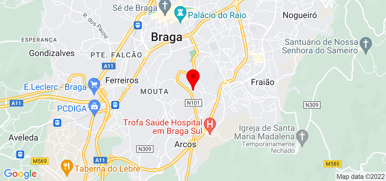 Elaine Lucena - Braga - Braga - Mapa