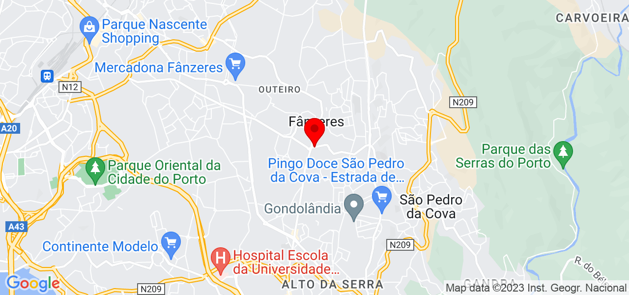 Bah SC - Porto - Gondomar - Karte