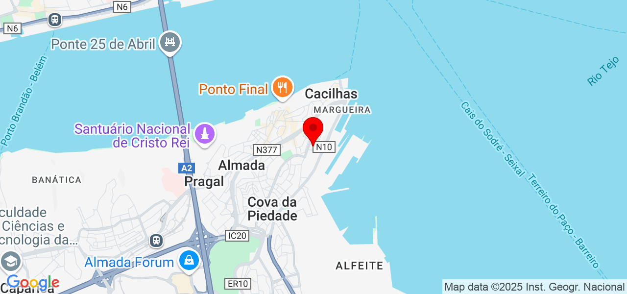 Paulmércio Teixeira - Setúbal - Almada - Mapa
