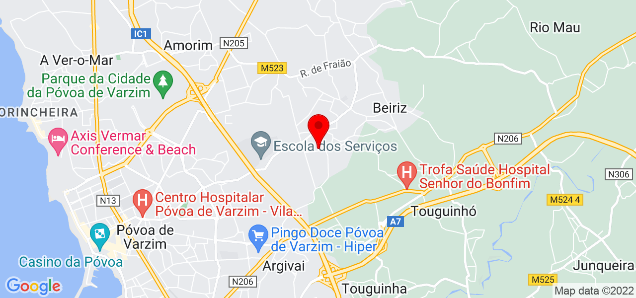 Sophia - Porto - Póvoa de Varzim - Mapa