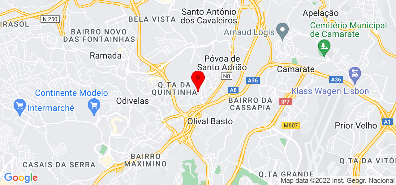 Morilha Coutina da Silva - Lisboa - Odivelas - Mapa