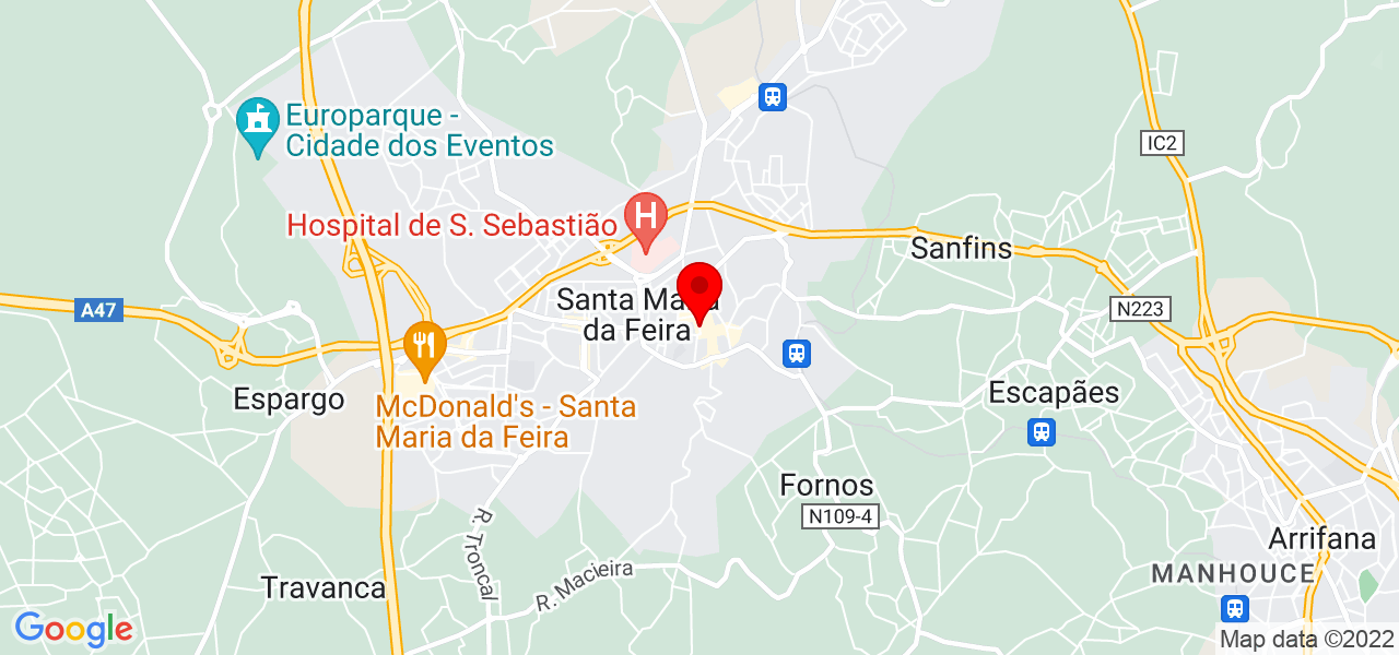 AREA&sup2;  H o m e   D e c o r - Aveiro - Santa Maria da Feira - Mapa