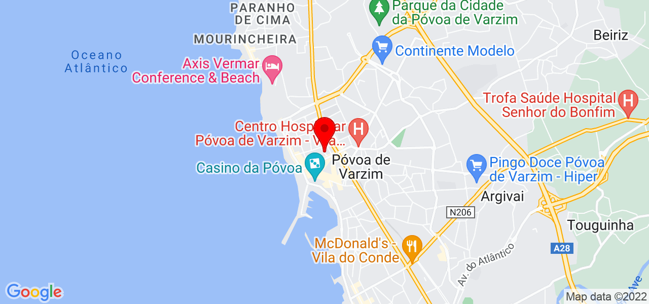 Thalles - Porto - Póvoa de Varzim - Mapa