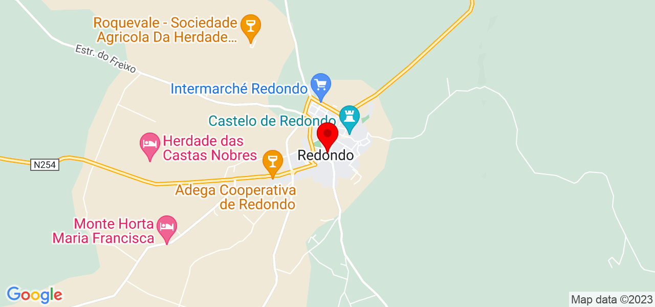Madalena Fal&eacute; - Évora - Redondo - Mapa