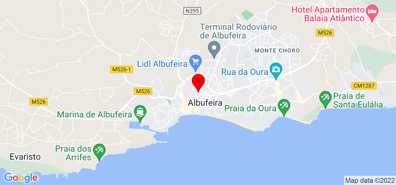 Andre Castro - Faro - Albufeira - Mapa