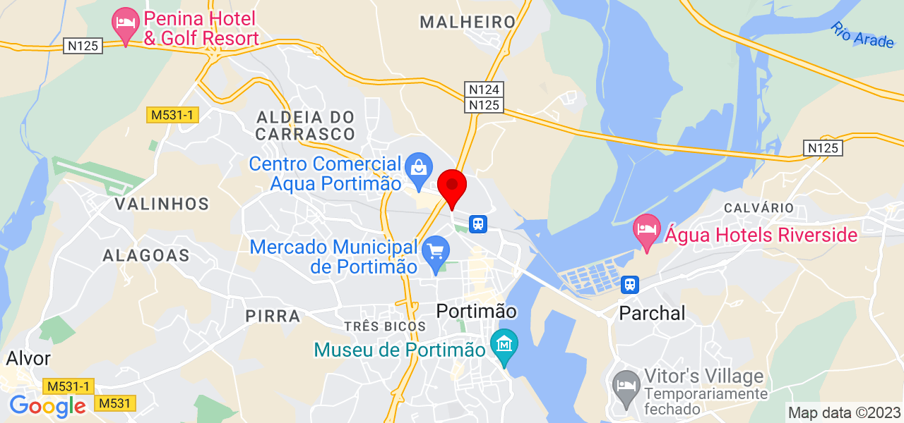 Denize Cabral Avelino - Faro - Portimão - Mapa
