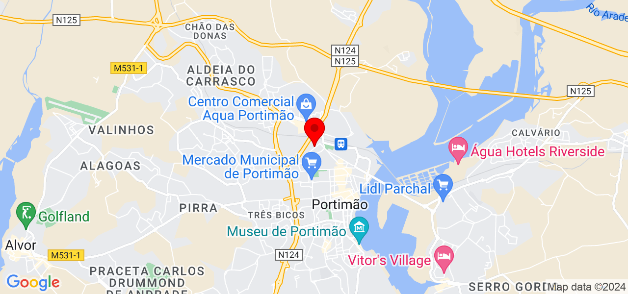 Milva Bata - Faro - Portimão - Mapa