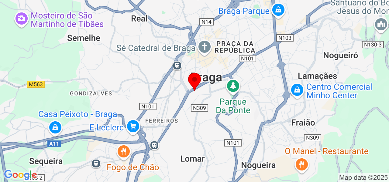 N&aacute;dia Pereira - Braga - Braga - Mapa