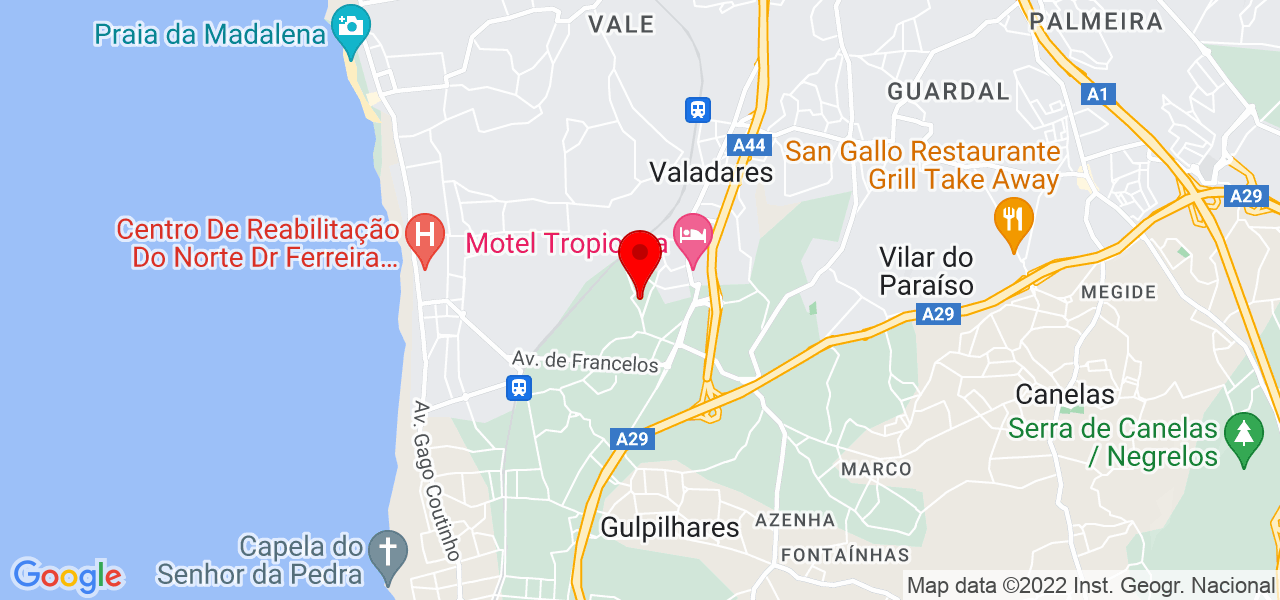 Fl&aacute;vio Domingues - Porto - Vila Nova de Gaia - Mapa
