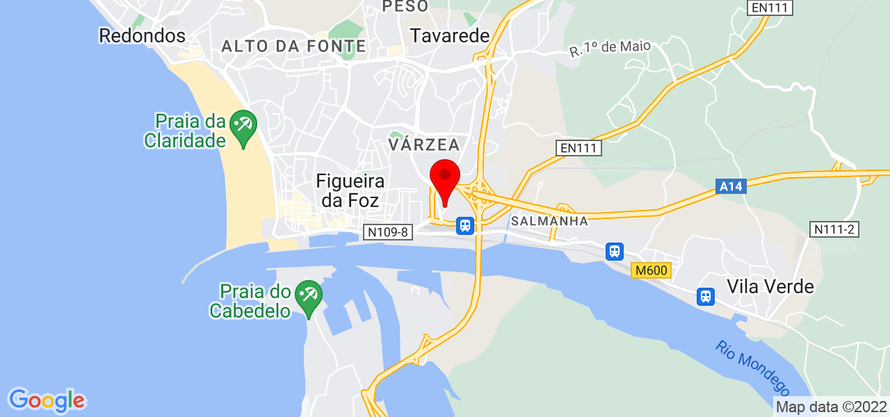 M&aacute;rcia Curva - Coimbra - Figueira da Foz - Mapa