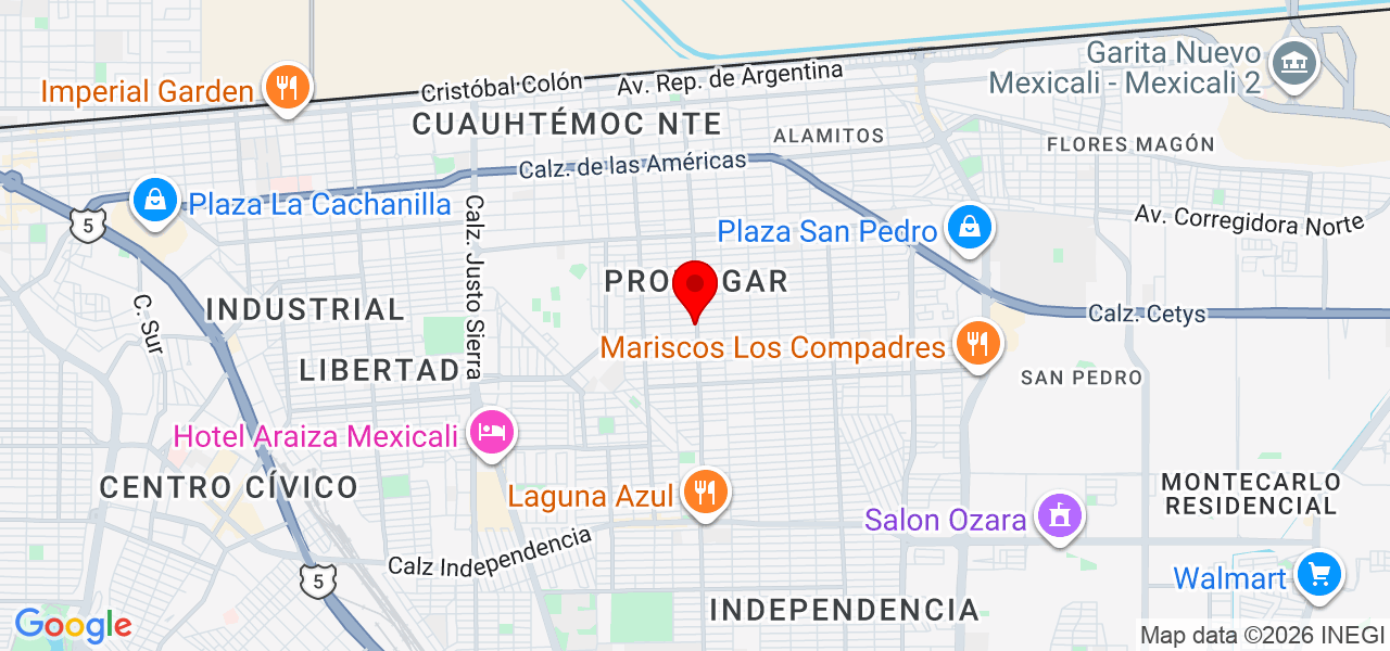 Moisés valadez - Baja California - Mexicali - Mapa
