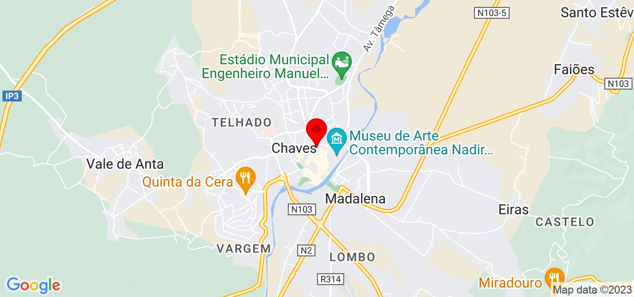 Alfredo Esp&iacute;rito Santo - Vila Real - Chaves - Mapa