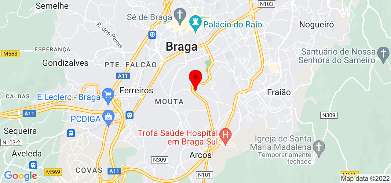 Gon&ccedil;alo Rodrigues Ferreira - Braga - Braga - Mapa