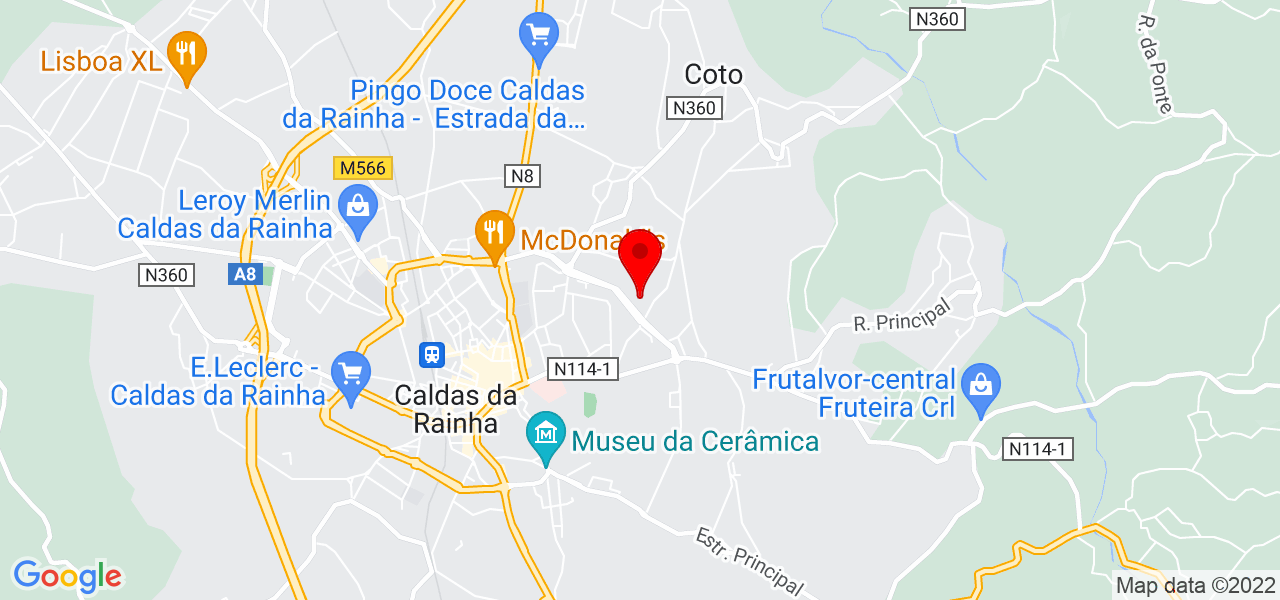 Isabel Portela - Leiria - Caldas da Rainha - Mapa
