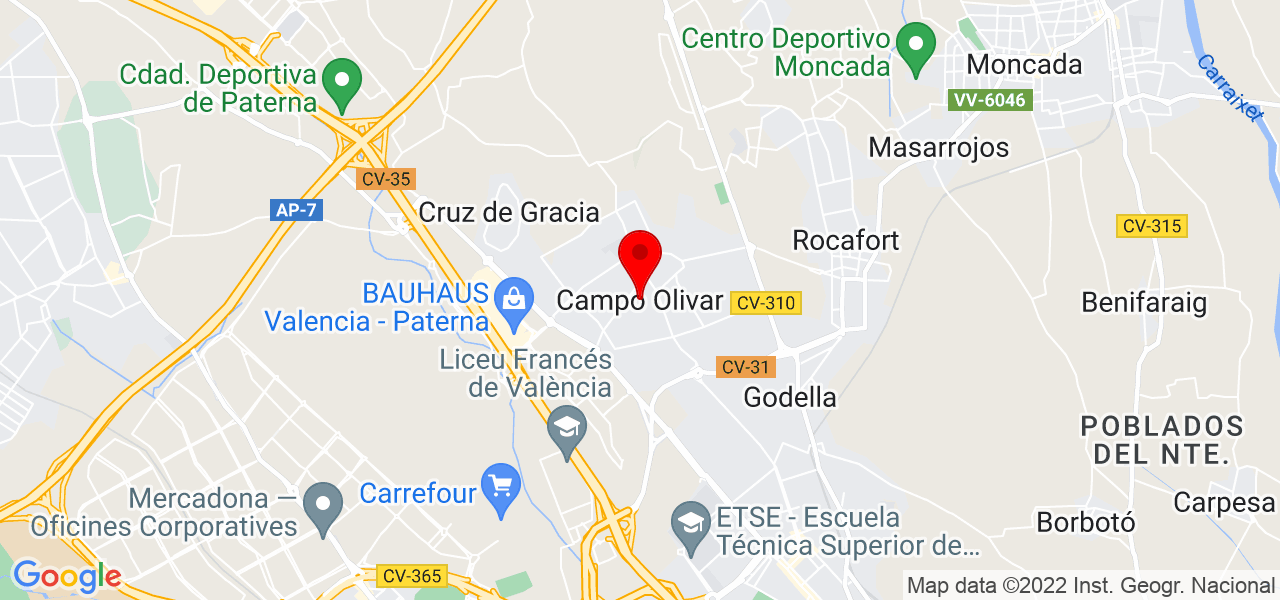 HIVAN ARVIZU - Comunidad Valenciana - Godella - Mapa