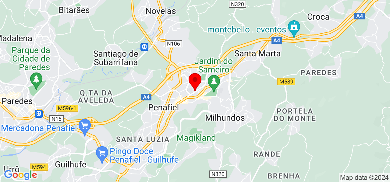 Lu&iacute;s Miguel - Porto - Penafiel - Mapa