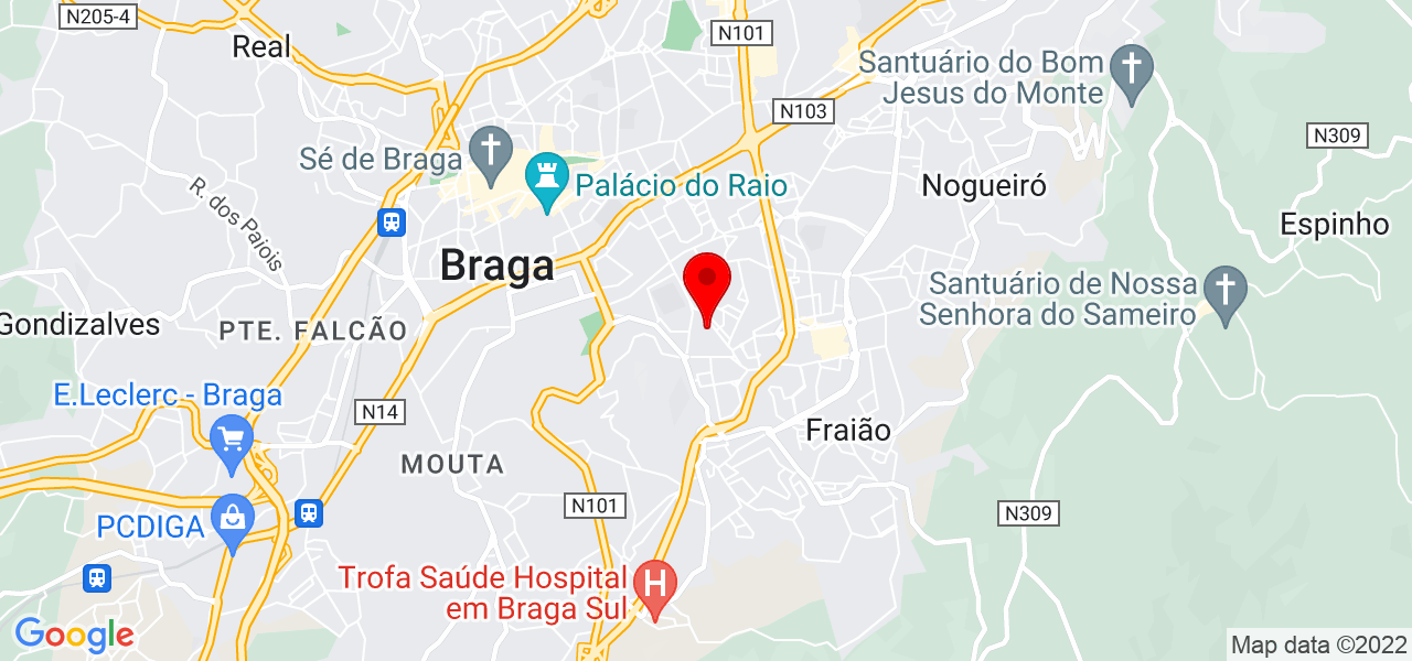 In&ecirc;s Ferreira - Braga - Braga - Mapa