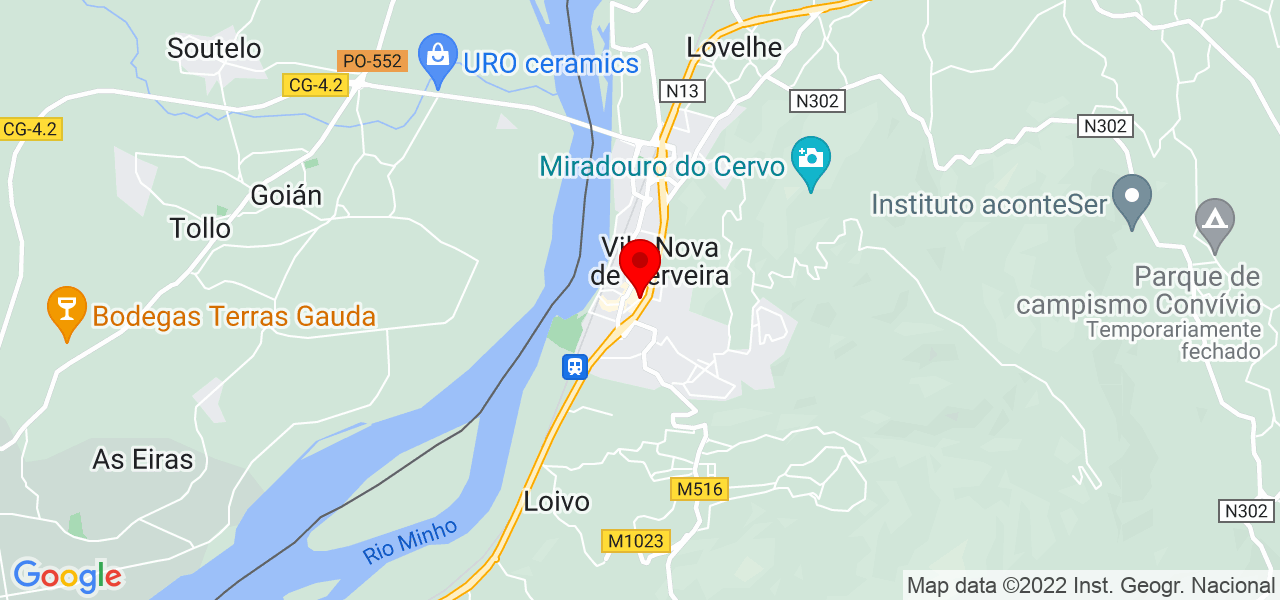 Maura Zanini - Viana do Castelo - Vila Nova de Cerveira - Mapa