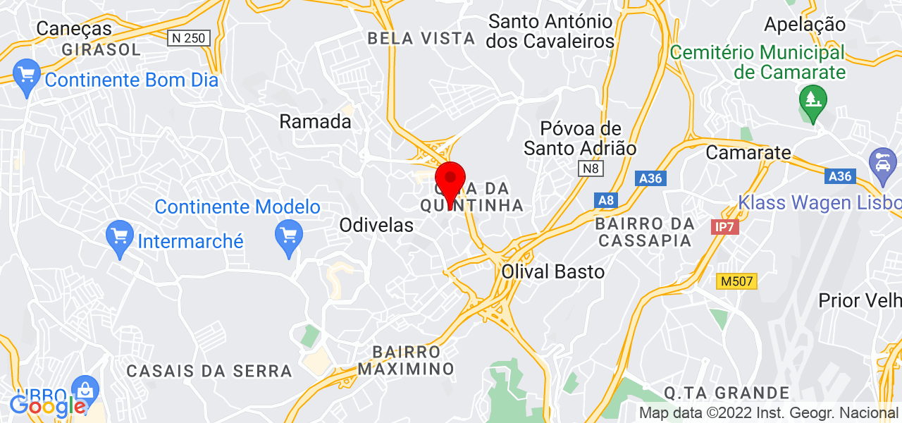 Eduardo  Nascimento - Lisboa - Odivelas - Mapa