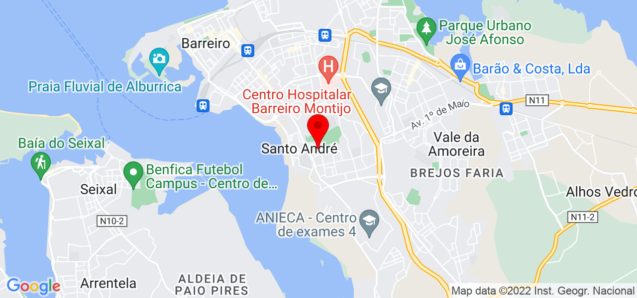 Nadia Nunes - Setúbal - Barreiro - Mapa