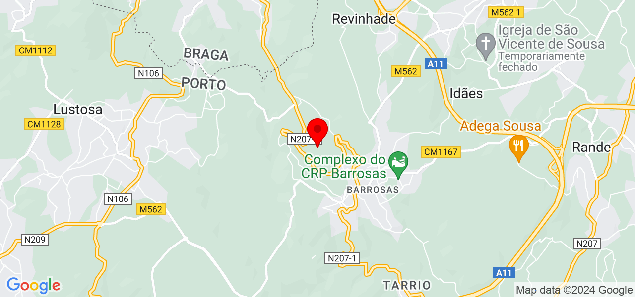 Pedro Ribeiro - Porto - Lousada - Mapa